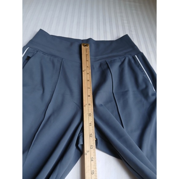 Athleta Pants Medium Venice Wide Leg Track Stripe Stretch Zip Pockets Comfort - Picture 6 of 16